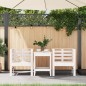 vidaXL Sillas de jardín 2 uds madera maciza pino blanco 61,5x53x71 cm
