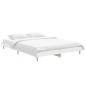 vidaXL Estructura de cama madera contrachapada blanca 135x190 cm