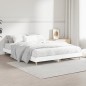 vidaXL Estructura de cama madera contrachapada blanca 135x190 cm