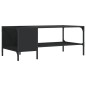 vidaXL Mesa de centro con estante madera ingeniería negro 100x51x40 cm vidaXL Mesa de centro con estante madera ingeniería negro 100x51x40 cm