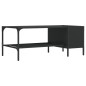 vidaXL Mesa de centro con estante madera ingeniería negro 100x51x40 cm vidaXL Mesa de centro con estante madera ingeniería negro 100x51x40 cm