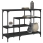 vidaXL Mesa consola con estantes negro 100x35x75 cm vidaXL Mesa consola con estantes negro 100x35x75 cm