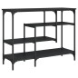 vidaXL Mesa consola con estantes negro 100x35x75 cm vidaXL Mesa consola con estantes negro 100x35x75 cm