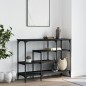 vidaXL Mesa consola con estantes negro 100x35x75 cm vidaXL Mesa consola con estantes negro 100x35x75 cm