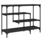 vidaXL Mesa consola con estantes negro 100x35x75 cm vidaXL Mesa consola con estantes negro 100x35x75 cm