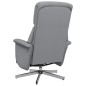 vidaXL Sillón reclinable de masaje con reposapiés tela gris claro vidaXL Sillón reclinable de masaje con reposapiés tela gris claro
