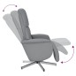 vidaXL Sillón reclinable de masaje con reposapiés tela gris claro vidaXL Sillón reclinable de masaje con reposapiés tela gris claro