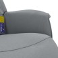 vidaXL Sillón reclinable de masaje con reposapiés tela gris claro vidaXL Sillón reclinable de masaje con reposapiés tela gris claro