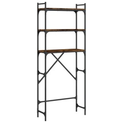 vidaXL Estantería lavadora madera ingeniería roble humo 67x25x163 cm