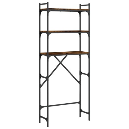 vidaXL Estantería lavadora madera ingeniería roble humo 67x25x163 cm