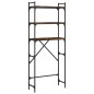 vidaXL Estantería lavadora madera ingeniería roble humo 67x25x163 cm