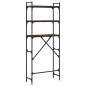 vidaXL Estantería lavadora madera ingeniería roble humo 67x25x163 cm