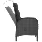 vidaXL Juego de comedor de jardín 7 piezas negro