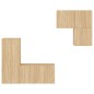 vidaXL Muebles de TV de pared 4 pzas madera de ingeniería roble Sonoma vidaXL Muebles de TV de pared 4 pzas madera de ingeniería roble Sonoma
