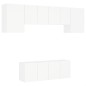 vidaXL Muebles de TV de pared 6 piezas madera de ingeniería blanco vidaXL Muebles de TV de pared 6 piezas madera de ingeniería blanco