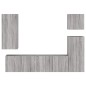 vidaXL Muebles de TV de pared 5 pzas madera de ingeniería gris Sonoma vidaXL Muebles de TV de pared 5 pzas madera de ingeniería gris Sonoma