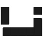vidaXL Muebles de TV de pared 5 piezas madera de ingeniería negro