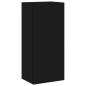 vidaXL Muebles de TV de pared 5 piezas madera de ingeniería negro