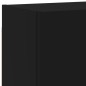 vidaXL Muebles de TV de pared 5 piezas madera de ingeniería negro
