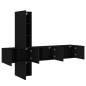 vidaXL Muebles de TV de pared 5 piezas madera de ingeniería negro vidaXL Muebles de TV de pared 5 piezas madera de ingeniería negro
