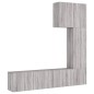vidaXL Muebles de TV de pared 5 pzas madera de ingeniería gris Sonoma