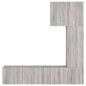 vidaXL Muebles de TV de pared 5 pzas madera de ingeniería gris Sonoma