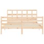 vidaXL Estructura de cama con cabecero madera maciza 160x200 cm vidaXL Estructura de cama con cabecero madera maciza 160x200 cm