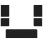 vidaXL Muebles de TV de pared 6 piezas madera de ingeniería negro vidaXL Muebles de TV de pared 6 piezas madera de ingeniería negro