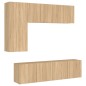 vidaXL Muebles de TV de pared 5 pzas madera de ingeniería roble Sonoma vidaXL Muebles de TV de pared 5 pzas madera de ingeniería roble Sonoma