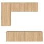 vidaXL Muebles de TV de pared 5 pzas madera de ingeniería roble Sonoma vidaXL Muebles de TV de pared 5 pzas madera de ingeniería roble Sonoma