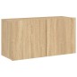 vidaXL Muebles de TV de pared 5 pzas madera de ingeniería roble Sonoma vidaXL Muebles de TV de pared 5 pzas madera de ingeniería roble Sonoma