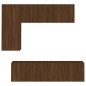 vidaXL Muebles de TV de pared 5 pzas madera de ingeniería marrón roble