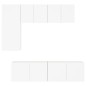 vidaXL Muebles de TV de pared 5 piezas madera de ingeniería blanco