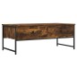 vidaXL Mesa de centro madera ingeniería roble ahumado 101x49x39,5 cm vidaXL Mesa de centro madera ingeniería roble ahumado 101x49x39,5 cm