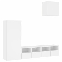 vidaXL Muebles de TV de pared 4 piezas madera de ingeniería blanco