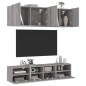 vidaXL Muebles de TV de pared 5 pzas madera de ingeniería gris Sonoma vidaXL Muebles de TV de pared 5 pzas madera de ingeniería gris Sonoma