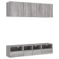 vidaXL Muebles de TV de pared 5 pzas madera de ingeniería gris Sonoma vidaXL Muebles de TV de pared 5 pzas madera de ingeniería gris Sonoma