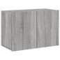 vidaXL Muebles de TV de pared 5 pzas madera de ingeniería gris Sonoma vidaXL Muebles de TV de pared 5 pzas madera de ingeniería gris Sonoma