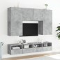 vidaXL Muebles de TV de pared 5 pzas madera ingeniería gris hormigón vidaXL Muebles de TV de pared 5 pzas madera ingeniería gris hormigón