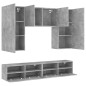 vidaXL Muebles de TV de pared 5 pzas madera ingeniería gris hormigón vidaXL Muebles de TV de pared 5 pzas madera ingeniería gris hormigón