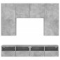 vidaXL Muebles de TV de pared 5 pzas madera ingeniería gris hormigón vidaXL Muebles de TV de pared 5 pzas madera ingeniería gris hormigón