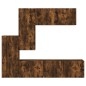 vidaXL Muebles de TV de pared 5 pzas madera ingeniería roble ahumado vidaXL Muebles de TV de pared 5 pzas madera ingeniería roble ahumado