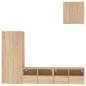 vidaXL Muebles de TV de pared 4 pzas madera de ingeniería roble Sonoma vidaXL Muebles de TV de pared 4 pzas madera de ingeniería roble Sonoma