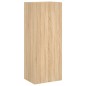 vidaXL Muebles de TV de pared 4 pzas madera de ingeniería roble Sonoma vidaXL Muebles de TV de pared 4 pzas madera de ingeniería roble Sonoma