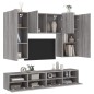 vidaXL Muebles de TV de pared 5 pzas madera de ingeniería gris Sonoma vidaXL Muebles de TV de pared 5 pzas madera de ingeniería gris Sonoma
