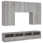vidaXL Muebles de TV de pared 5 pzas madera de ingeniería gris Sonoma vidaXL Muebles de TV de pared 5 pzas madera de ingeniería gris Sonoma