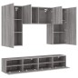 vidaXL Muebles de TV de pared 5 pzas madera de ingeniería gris Sonoma vidaXL Muebles de TV de pared 5 pzas madera de ingeniería gris Sonoma