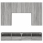 vidaXL Muebles de TV de pared 5 pzas madera de ingeniería gris Sonoma vidaXL Muebles de TV de pared 5 pzas madera de ingeniería gris Sonoma