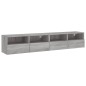 vidaXL Muebles de TV de pared 5 pzas madera de ingeniería gris Sonoma vidaXL Muebles de TV de pared 5 pzas madera de ingeniería gris Sonoma