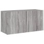 vidaXL Muebles de TV de pared 5 pzas madera de ingeniería gris Sonoma vidaXL Muebles de TV de pared 5 pzas madera de ingeniería gris Sonoma